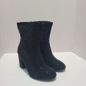 TORRID Studded Stretch Embellished Boot Black 4” Heel‎ Extra Wide Size  11